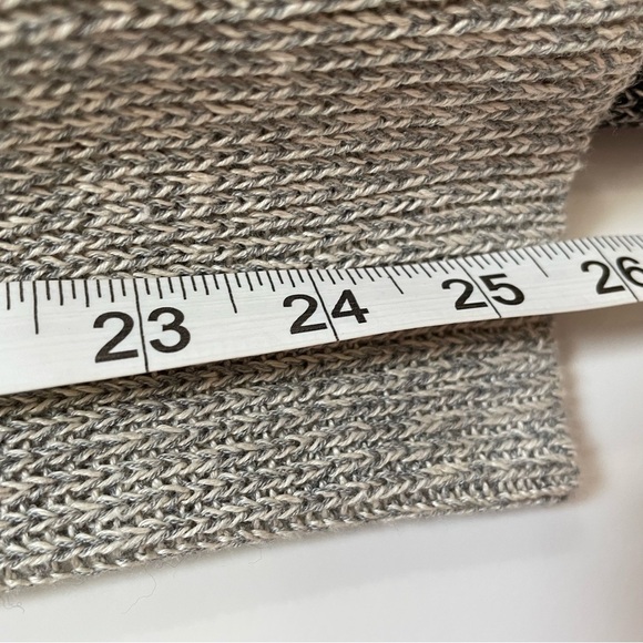 NWOT Eileen Fisher Wool Organic Linen Open Cardigan Sweater Colorblock Gray - Picture 15 of 16